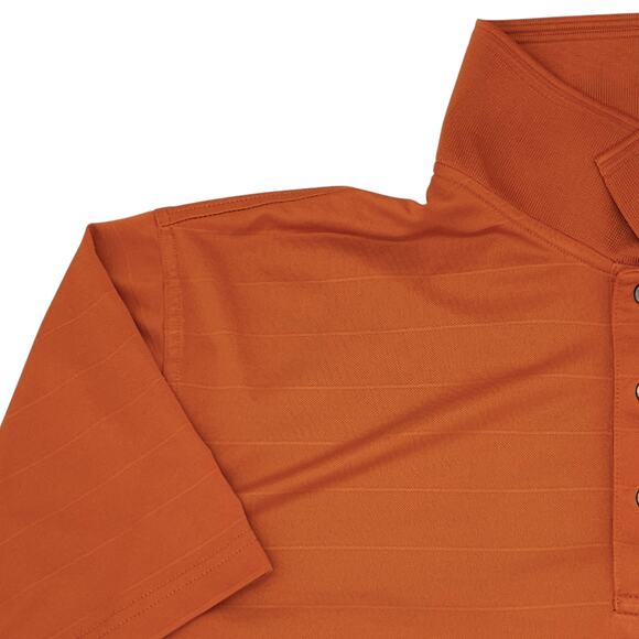 Champions Tour Polo Shirt Mens XL Orange Golf Performance Short Sleeve Striped - Picture 2 of 11